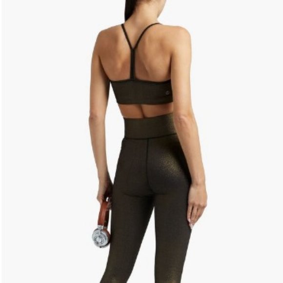 ALL ACCESS Metallic Gold Sports Bra MEDIUM - Picture 2 of 4